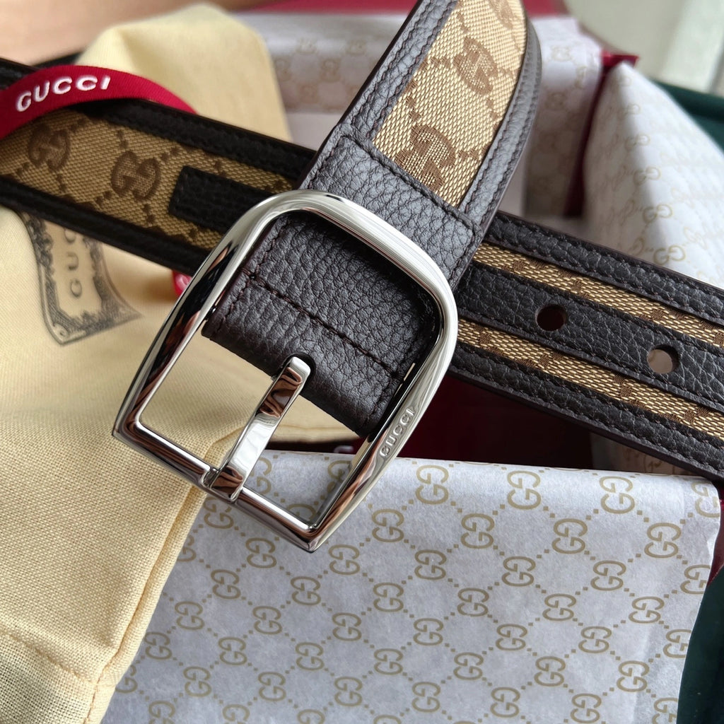 Gucci GG Canvas Belt - Premium Quality - Hình 2