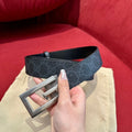 Premium Leather Belt with Silver Buckle