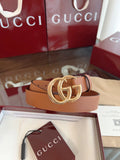 Gucci Premium Leather Belt with GG Buckle