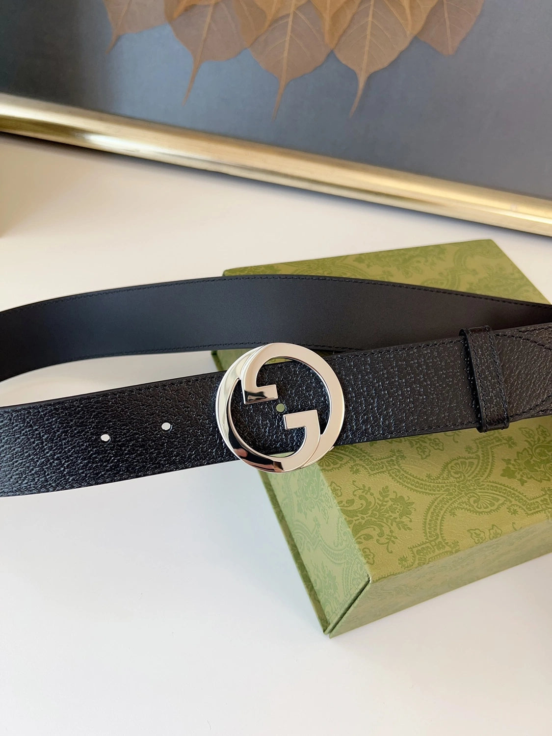 Premium Black Leather Belt with Silver Buckle