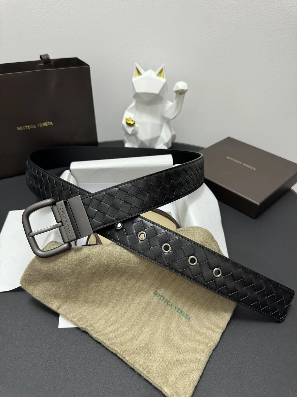 Bottega Veneta Premium Woven Leather Belt