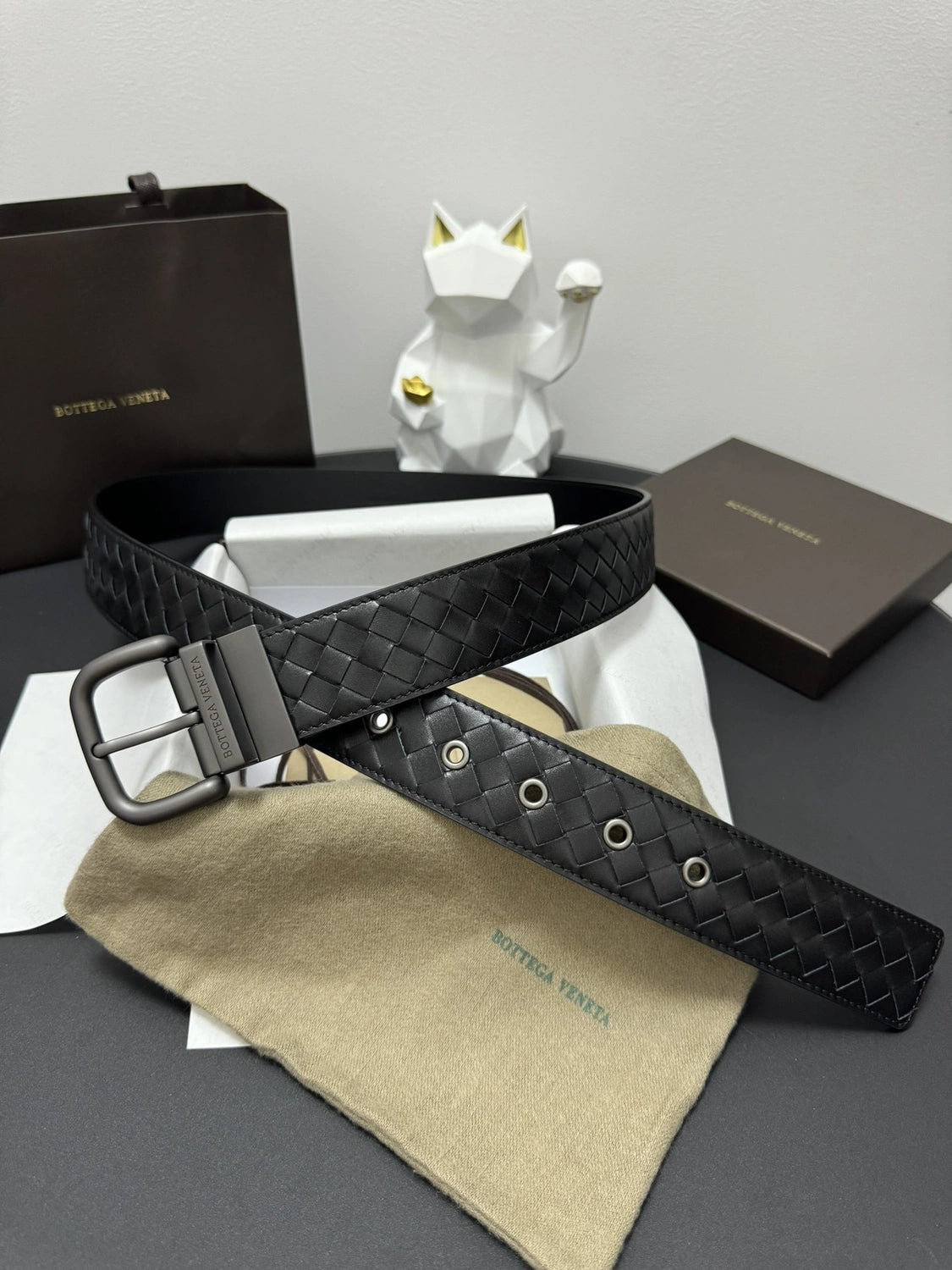 Bottega Veneta Premium Woven Leather Belt