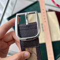 Gucci Premium Leather Belt with Silver Buckle