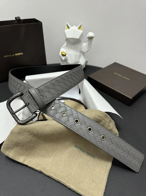 Bottega Veneta Premium Gray Woven Leather Belt
