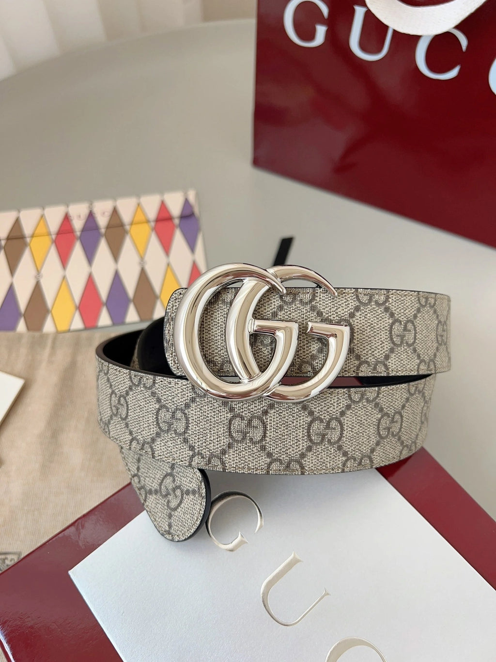 Gucci Inspired Belt with Double G Buckle