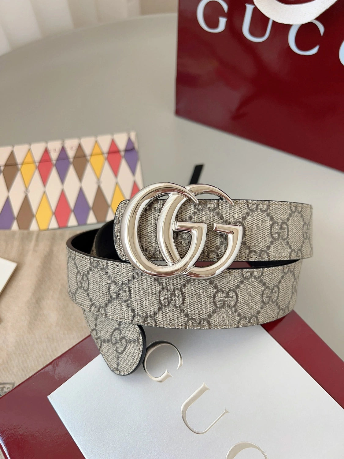 Gucci Inspired Belt with Double G Buckle