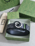 Gucci Grey Supreme GG Belt in original packaging