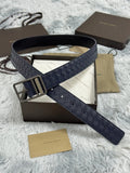 Bottega Veneta Navy Blue Woven Leather Belt