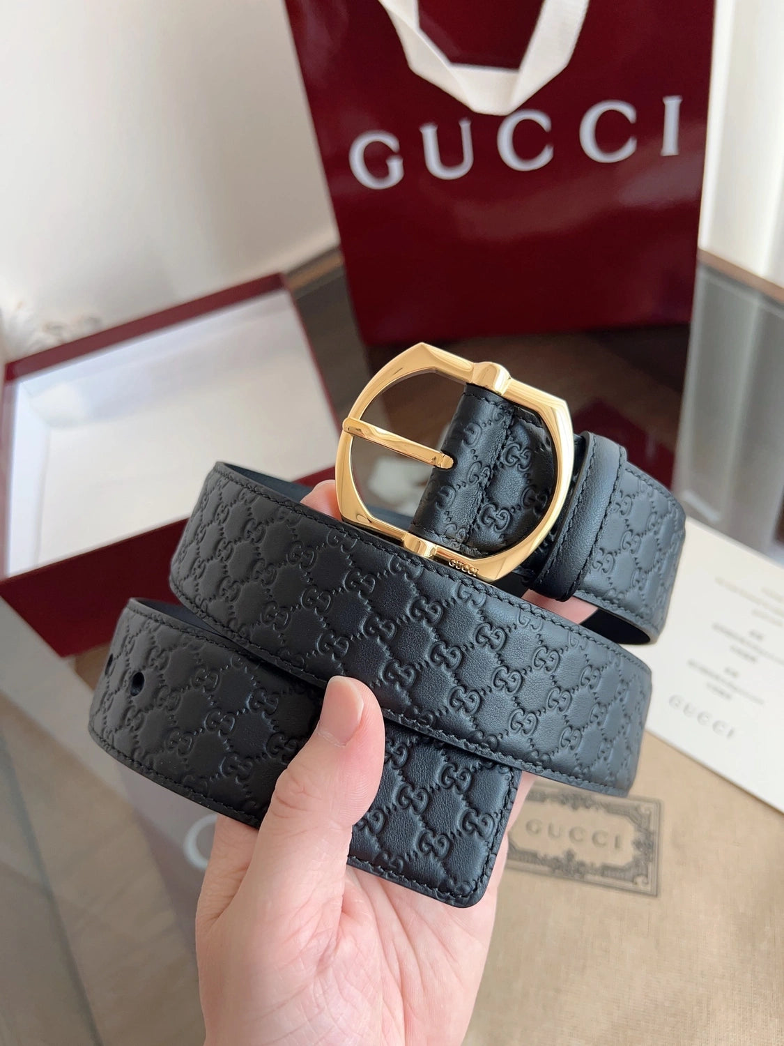 Gucci Gold Pin Buckle Belt