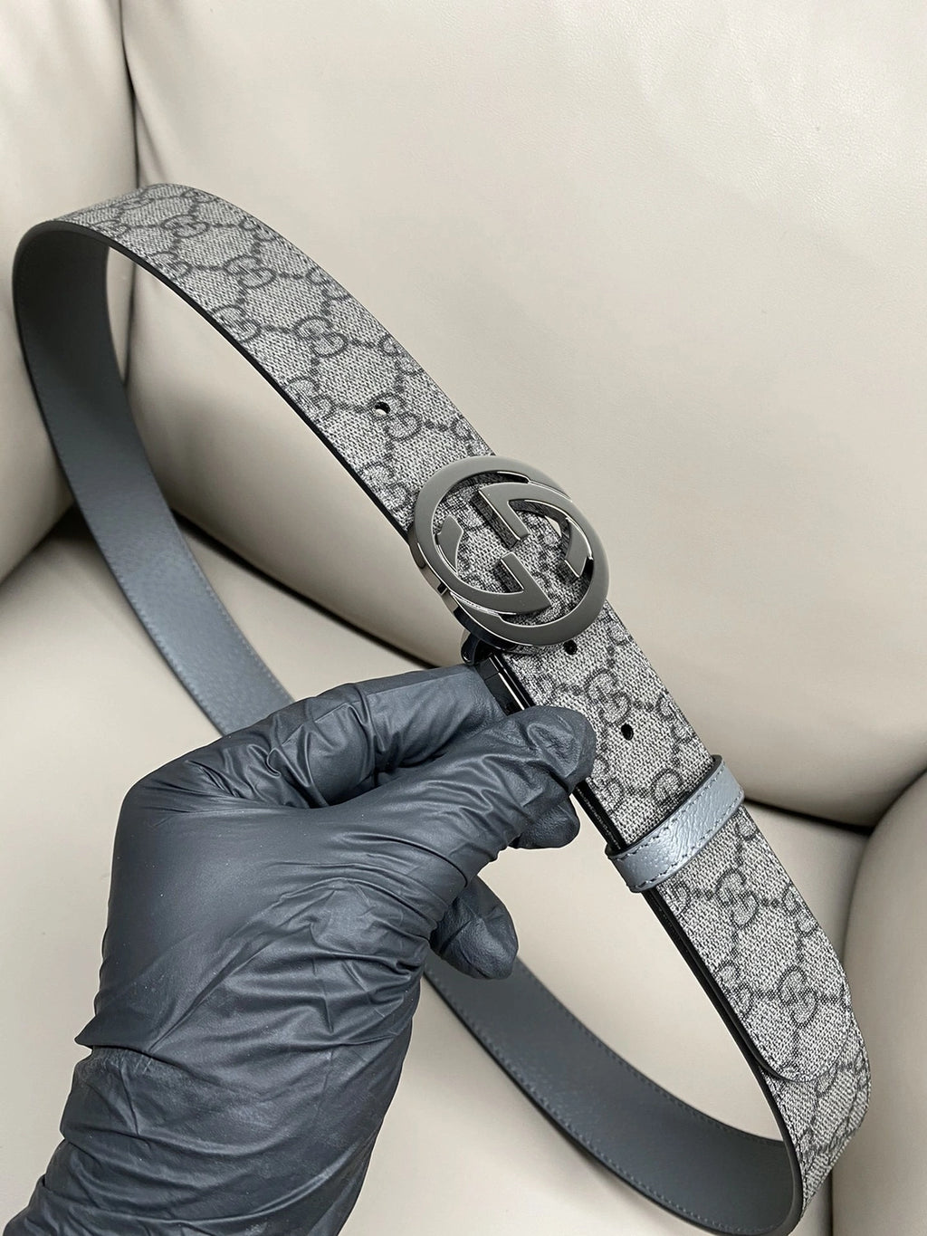Premium Braided Black Leather Belt - Hình 5