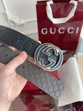 Gucci Premium Leather Belt with Double G Buckle