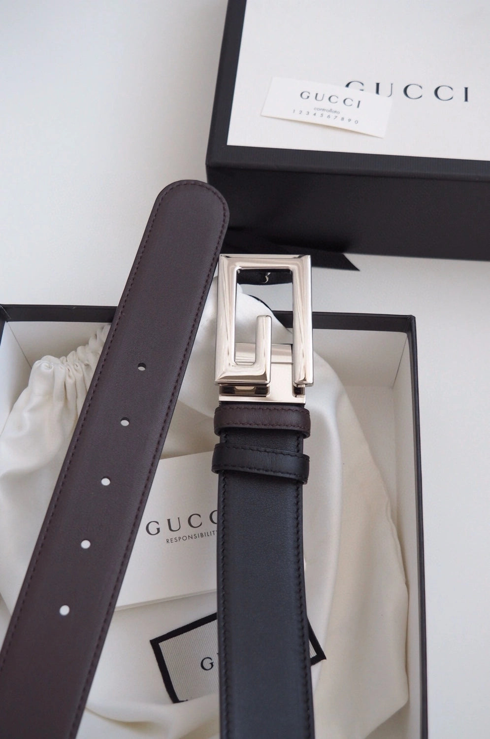 Premium Leather Belt with Silver Buckle in Gift Box