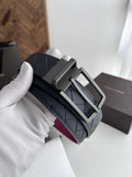 Bottega Veneta Premium Reversible Leather Belt Black and Pink