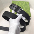 Gucci Premium Black Leather Belt with Iconic Buckle
