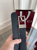 Gucci Reversible Leather Belt with Embossed GG Pattern