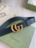 Gucci Leather Belt with Double G Buckle