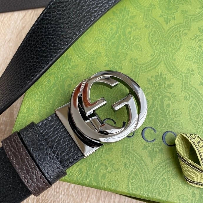 Gucci Premium Leather Belt with GG Buckle