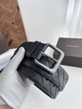 Premium Woven Black Leather Belt