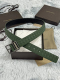 Bottega Veneta Olive Green Woven Leather Belt