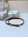 Dior Brown Leather Belt