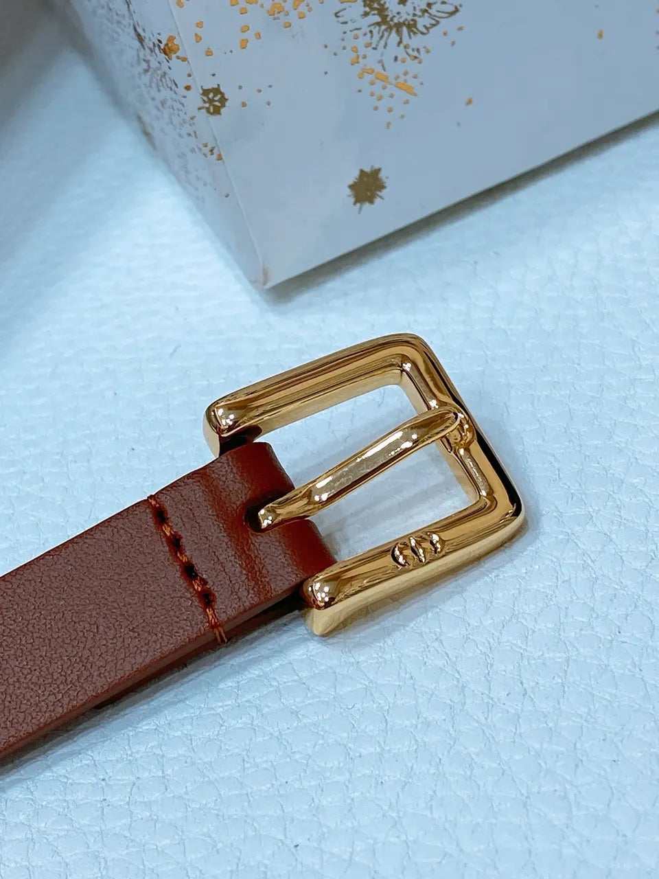 Dior Brown Leather Belt - Hình 4