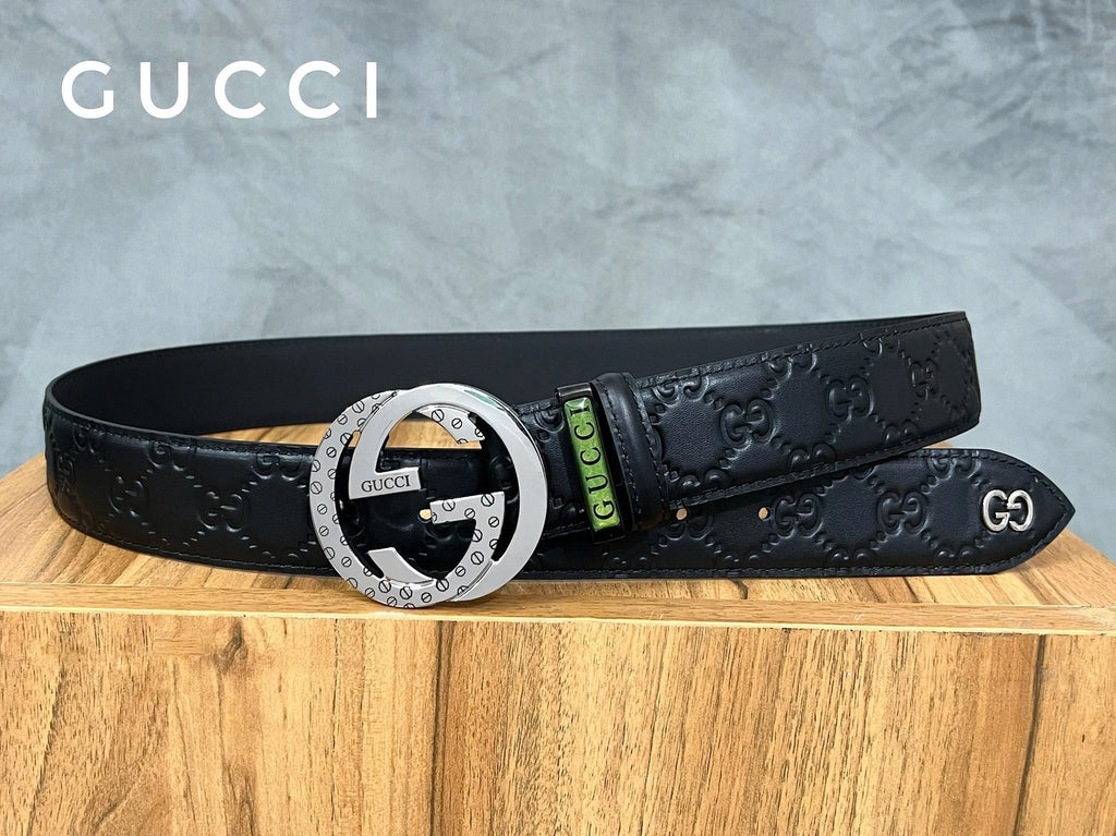 Gucci Premium Leather Belt with Iconic Logo Buckle - Hình 2