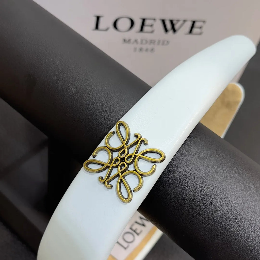 Loewe Light Blue Leather Headband - Hình 2