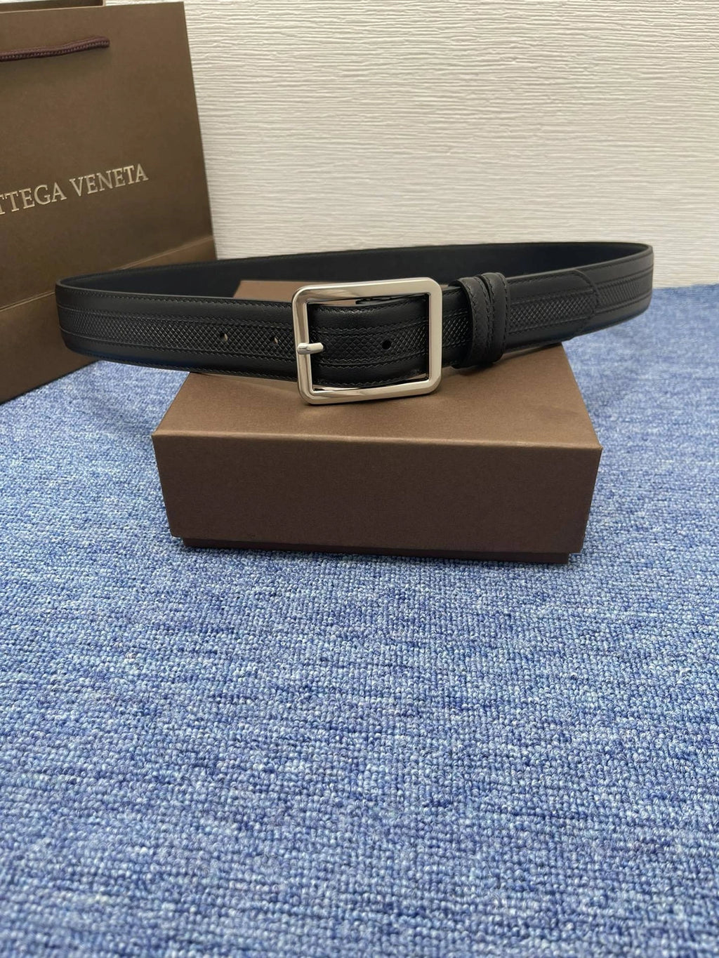 Bottega Veneta Premium Leather Belt - Hình 2