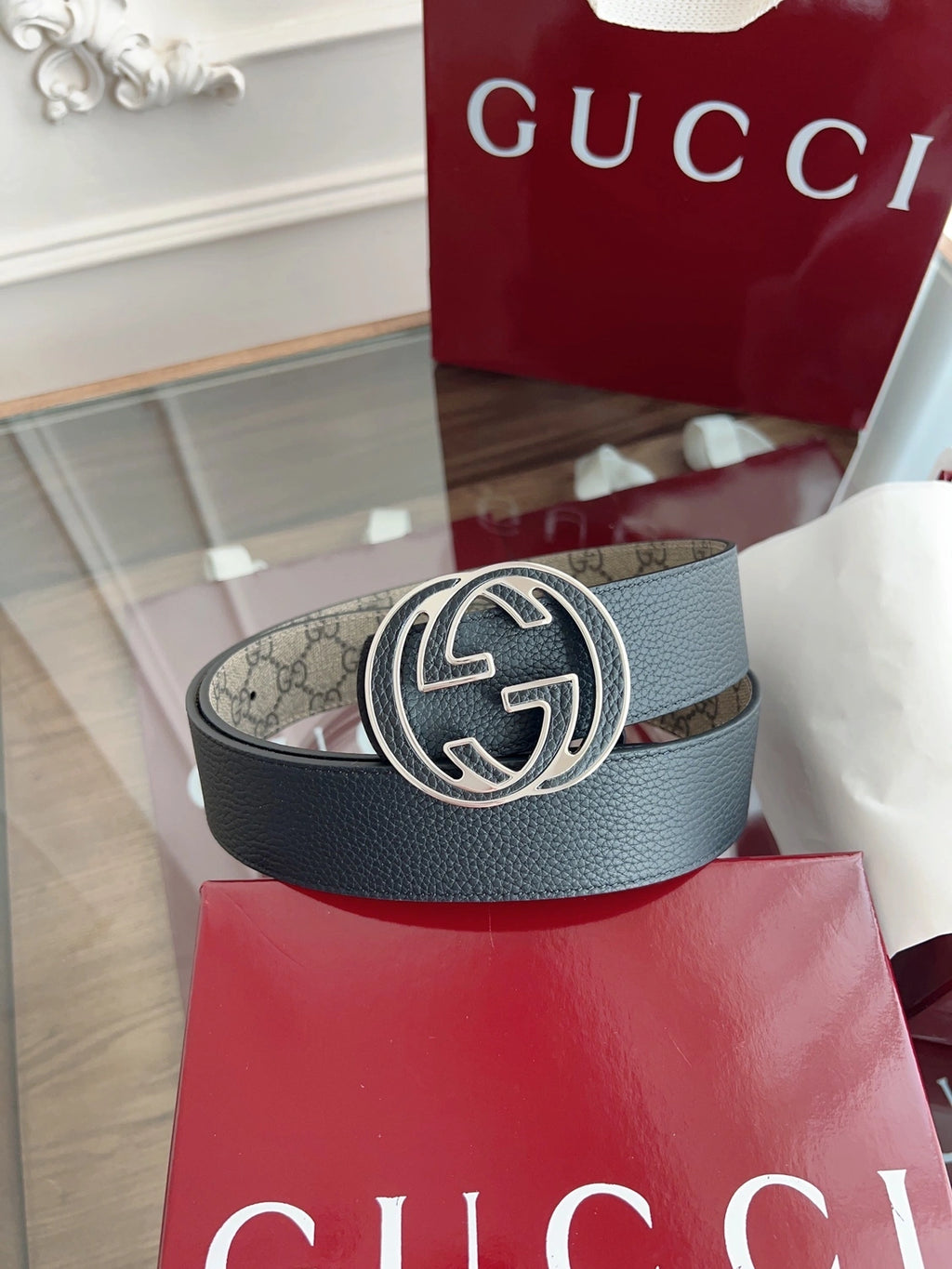 Gucci Belt Premium Quality with Iconic Logo - Hình 2