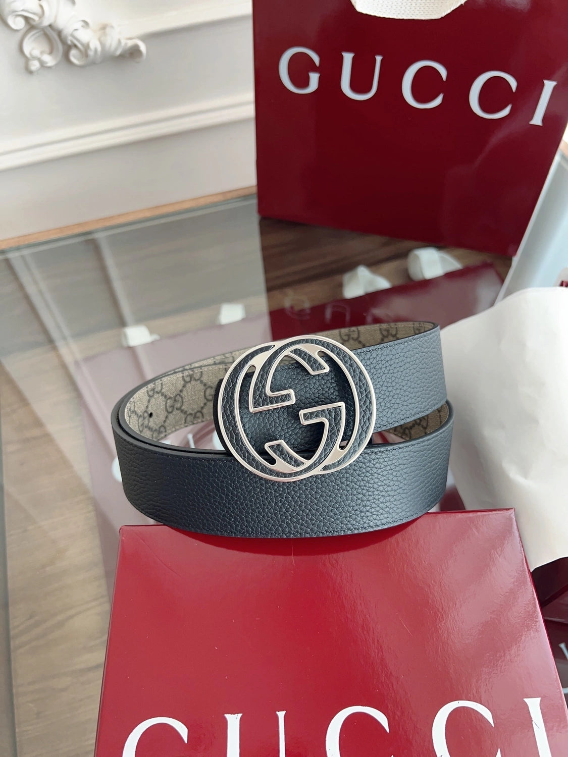 Gucci Belt Premium Quality with Iconic Logo - Hình 2