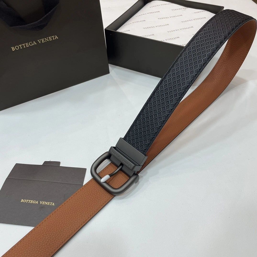 Bottega Veneta Premium Reversible Leather Belt - Hình 2