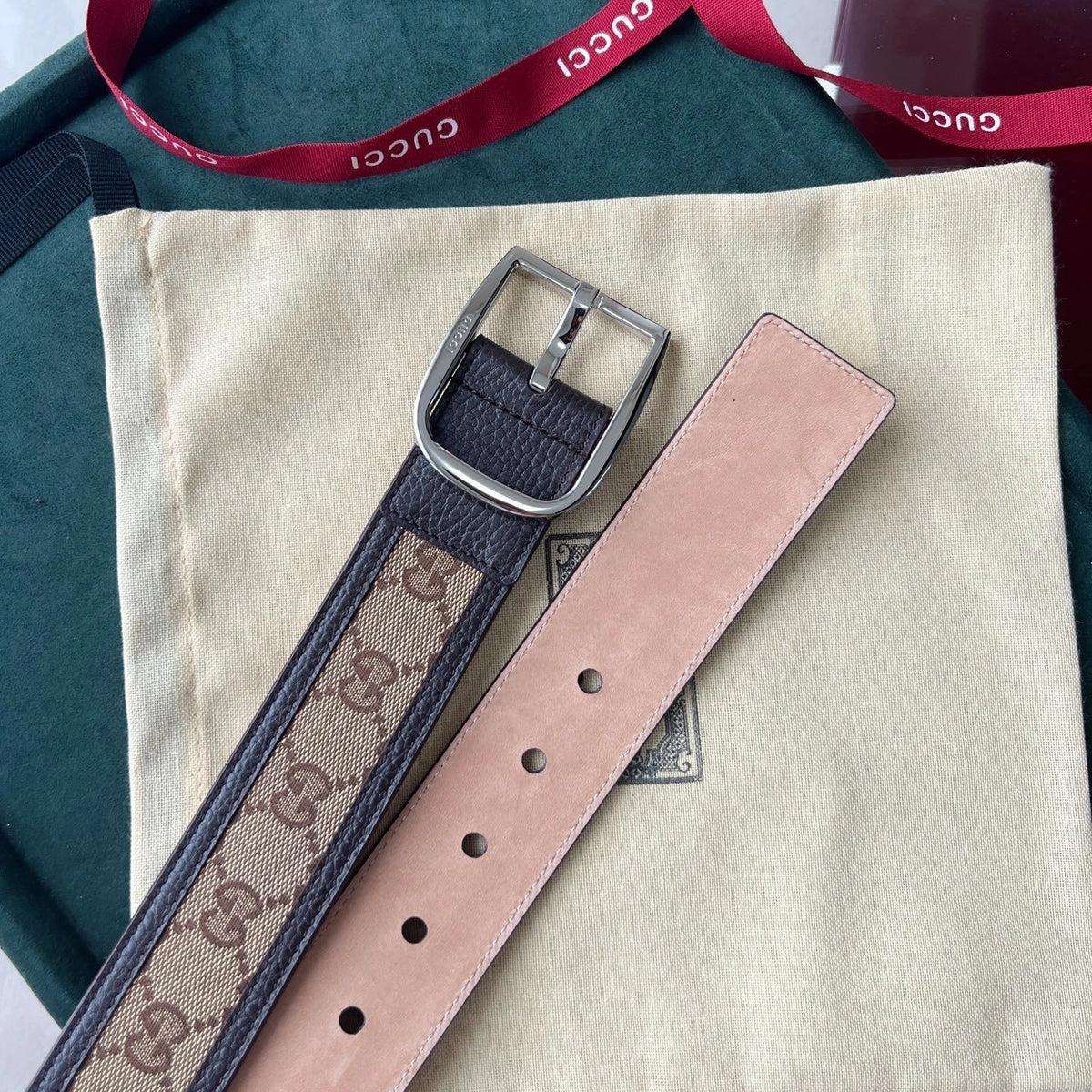 Gucci GG Canvas Belt - Premium Quality - Hình 4