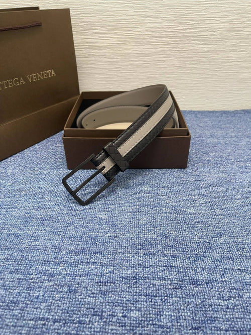 Bottega Veneta Premium Leather Belt with Striped Design - Hình 2