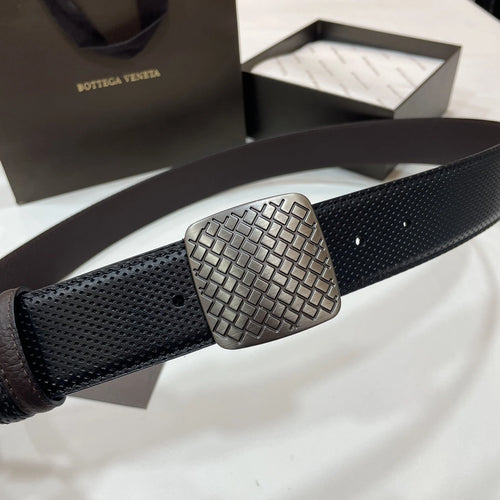 Premium Woven Leather Belt with Metal Buckle - Hình 2