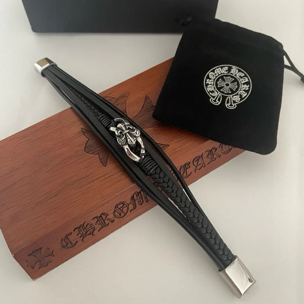 Chrome Hearts Inspired Premium Leather Bracelet