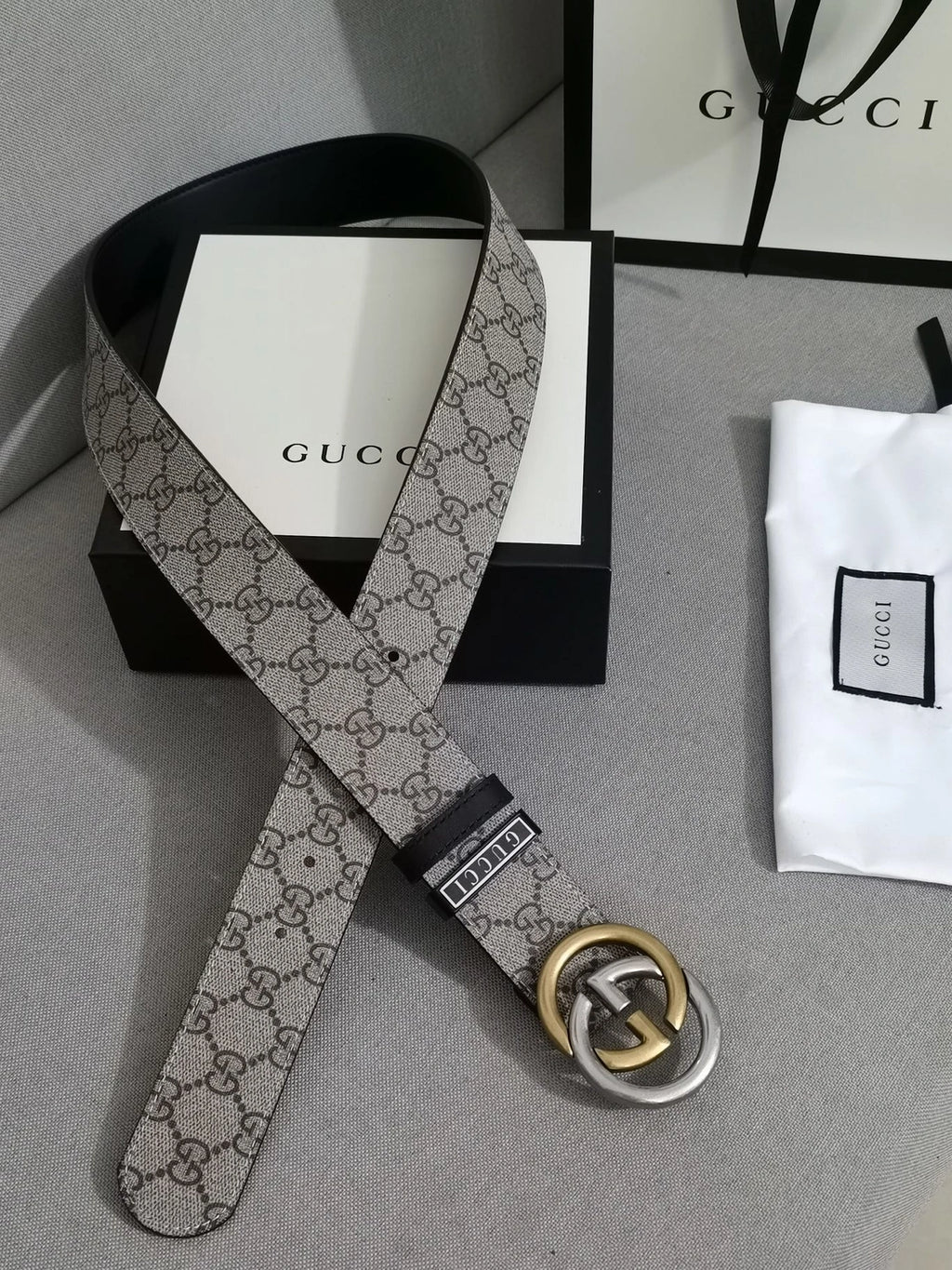Gucci Premium Belt with GG Logo - Hình 2