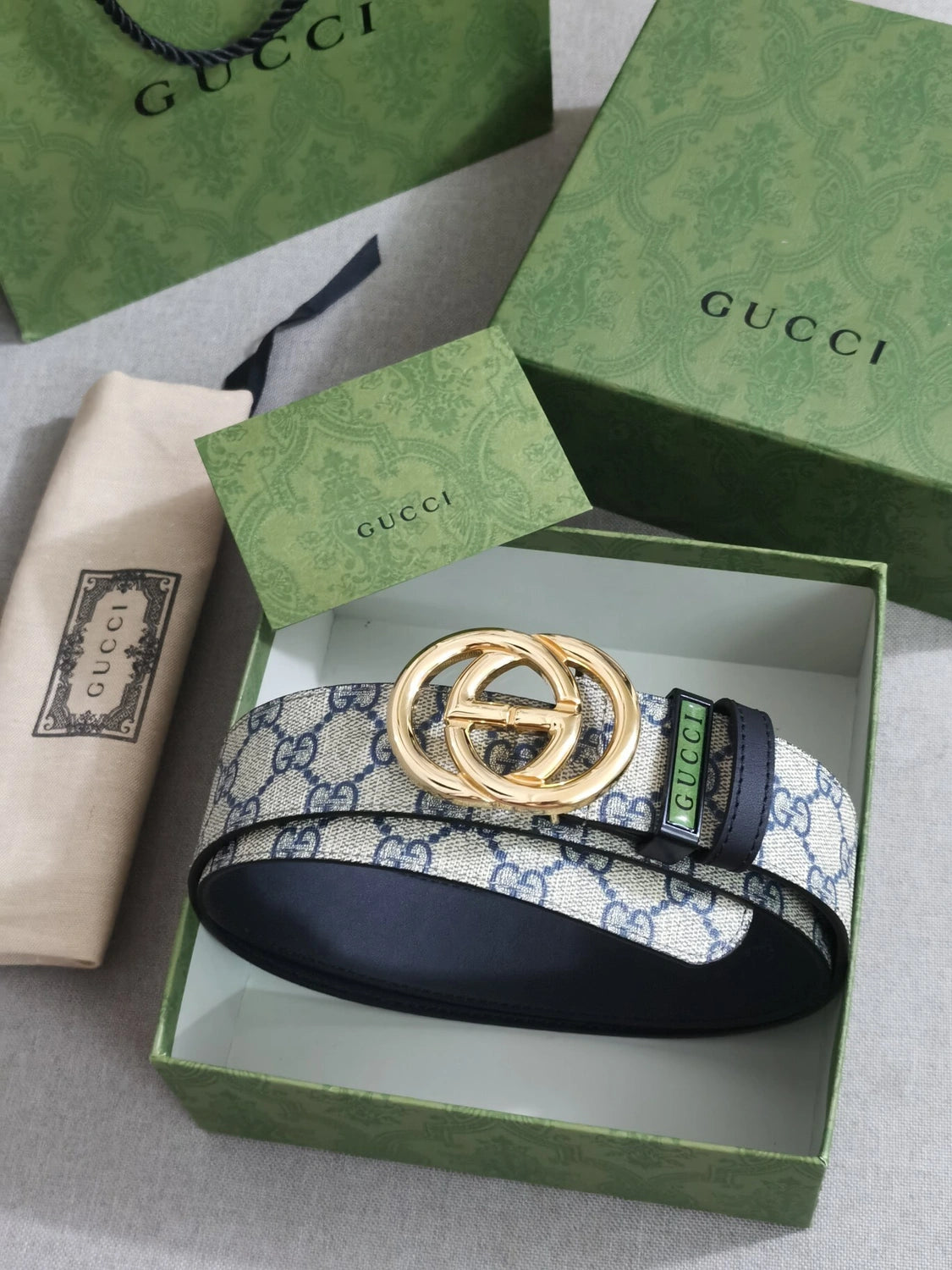 Gucci Premium Belt with GG Buckle - Hình 2
