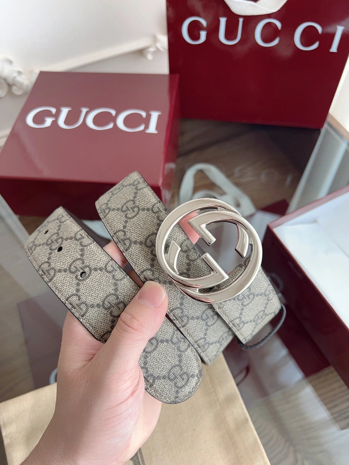 Gucci GG Supreme Belt Premium Quality - Hình 2