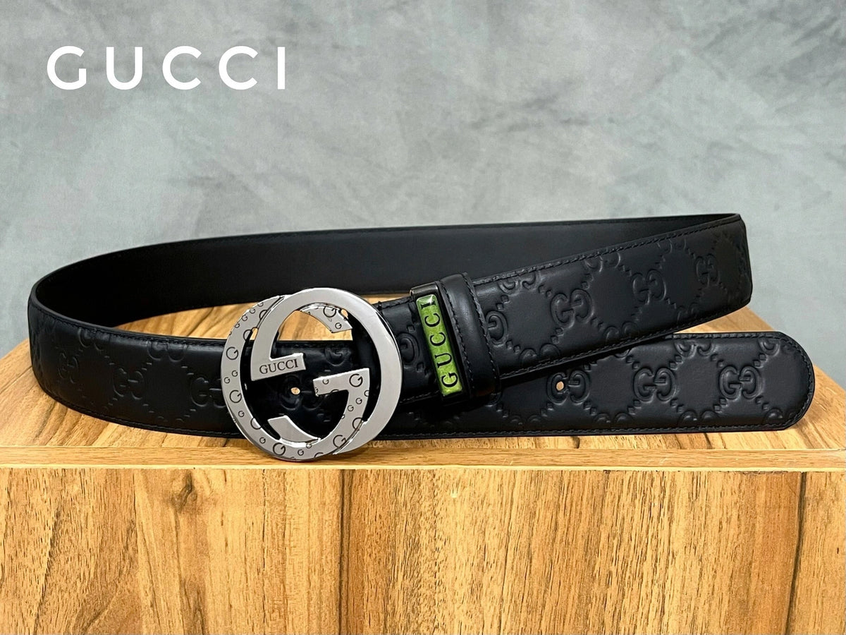 Gucci Premium Leather Belt with Signature Logo Buckle - Hình 2