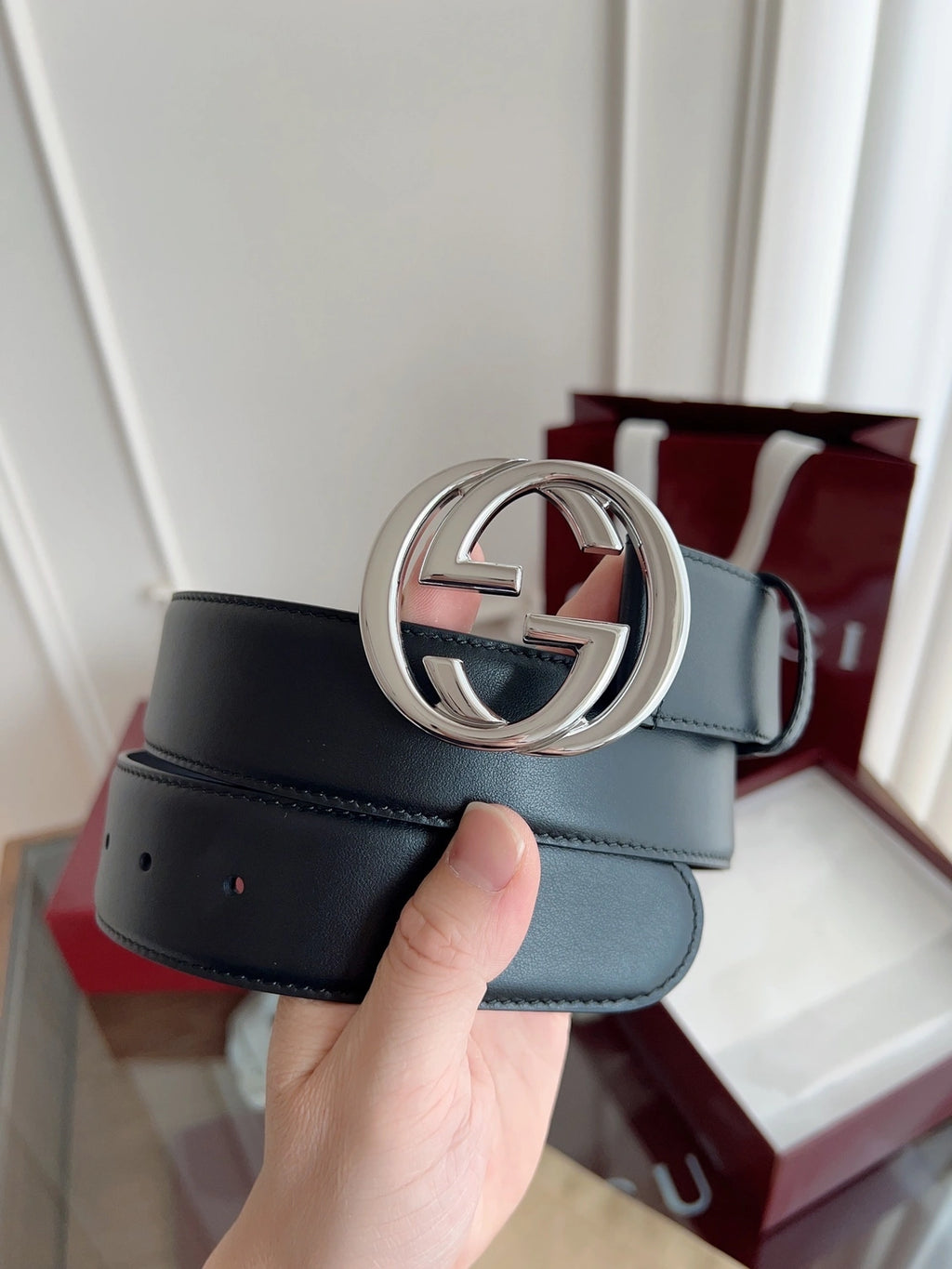 Gucci Belt Premium Quality with GG Buckle - Hình 2