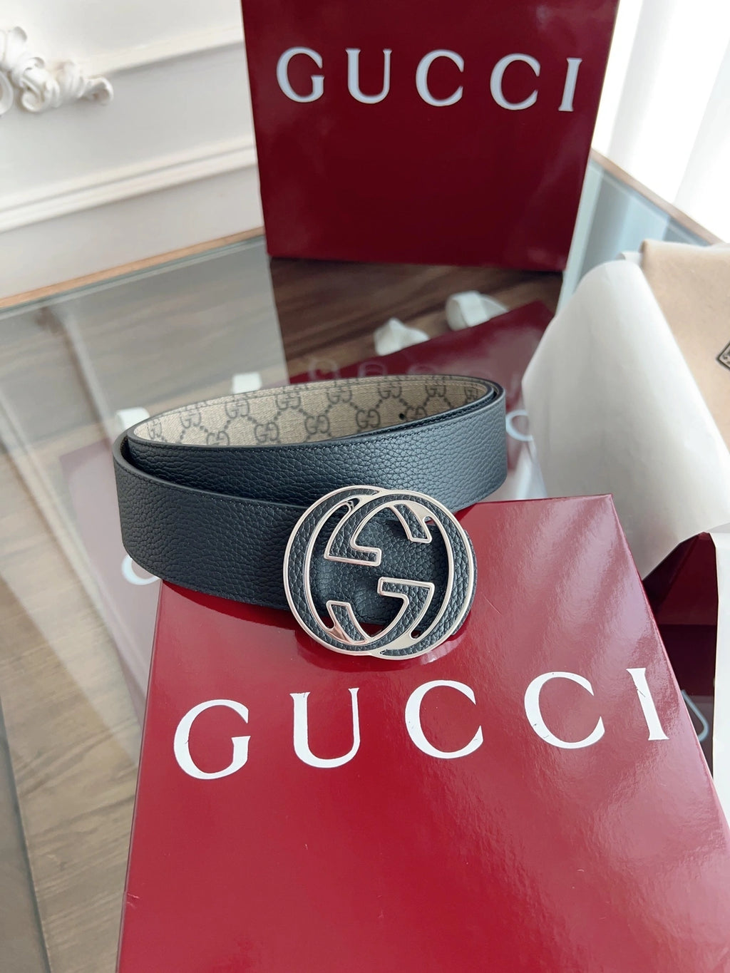 Gucci Belt Premium Quality with Iconic Logo - Hình 3