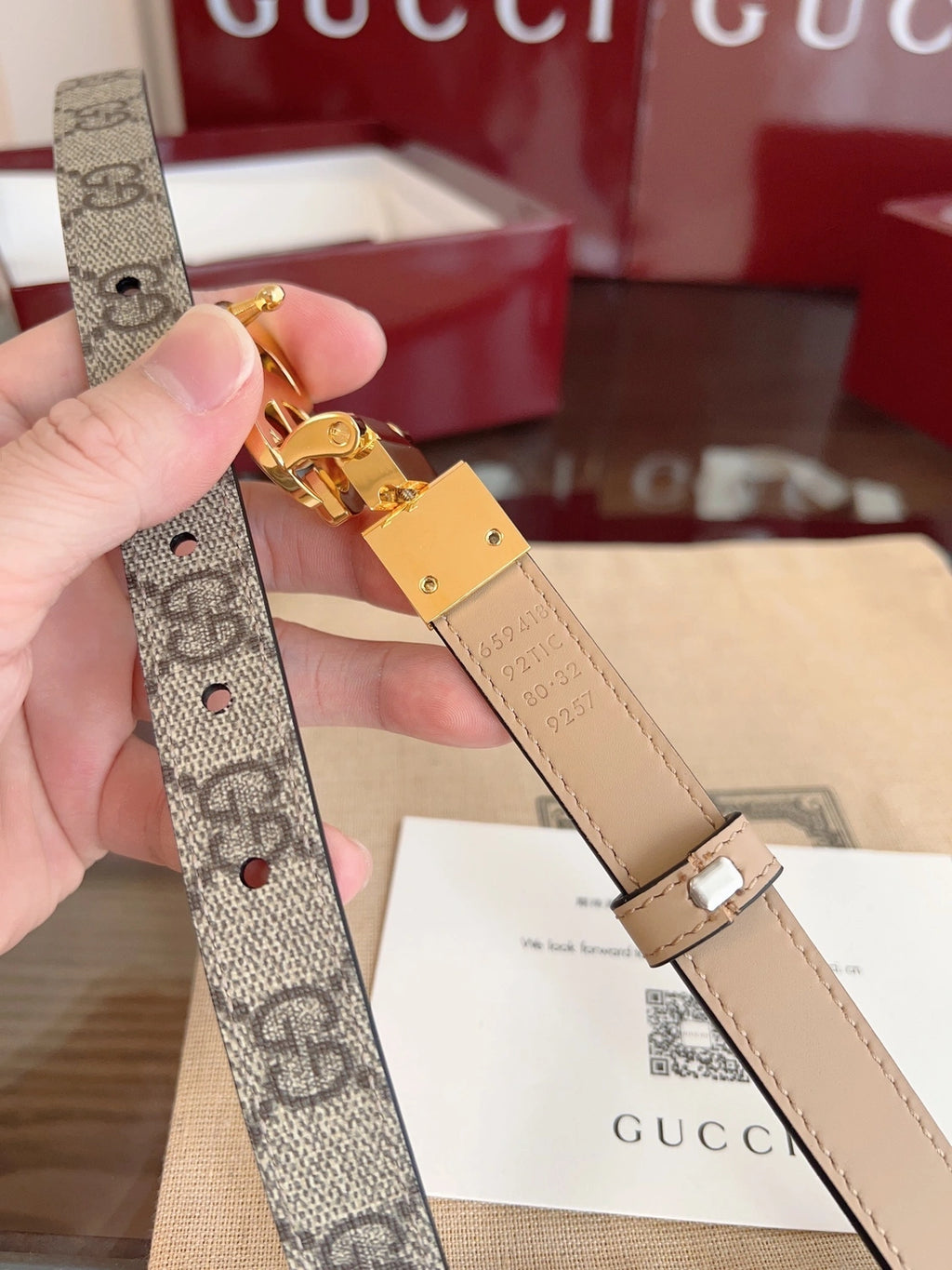 Gucci GG Marmont Leather Belt - Hình 2