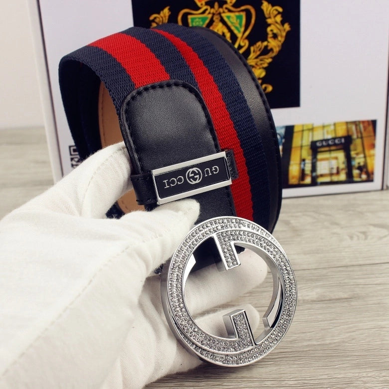 Gucci Premium Belt with Iconic Logo Buckle - Hình 2