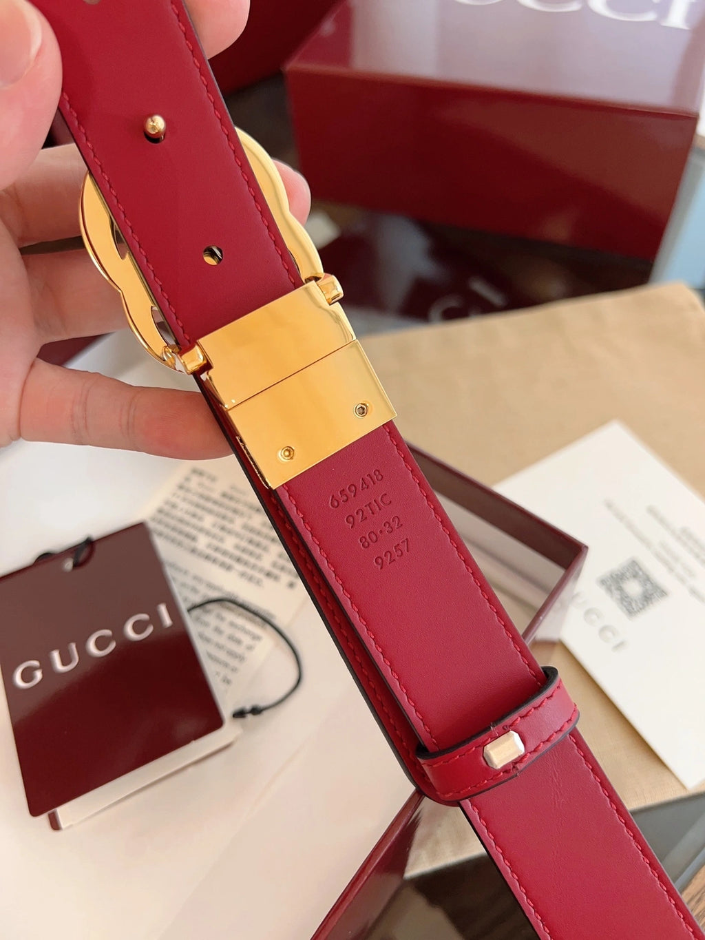 Gucci Belt Premium Quality with GG Buckle - Hình 2
