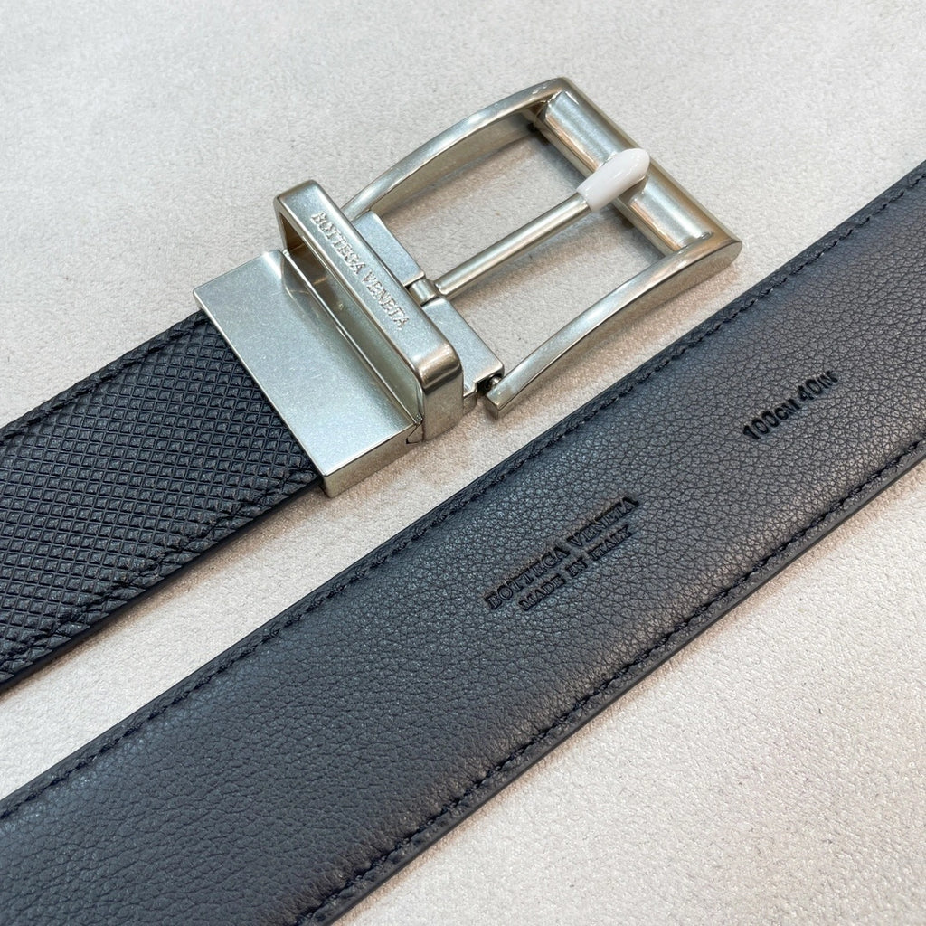 Premium Reversible Leather Belt with Textured and Smooth Sides - Hình 3