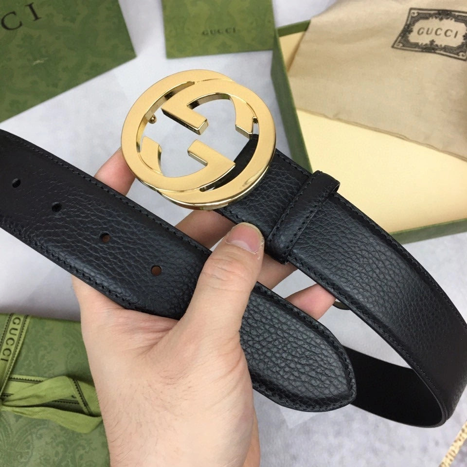 Gucci Premium Leather Belt with GG Buckle - Hình 6
