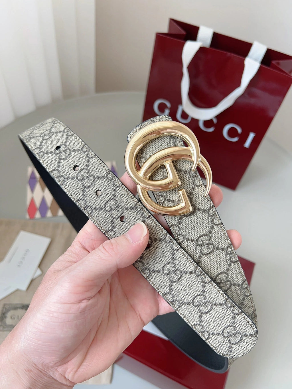 Gucci GG Marmont Belt with GG Buckle - Hình 3