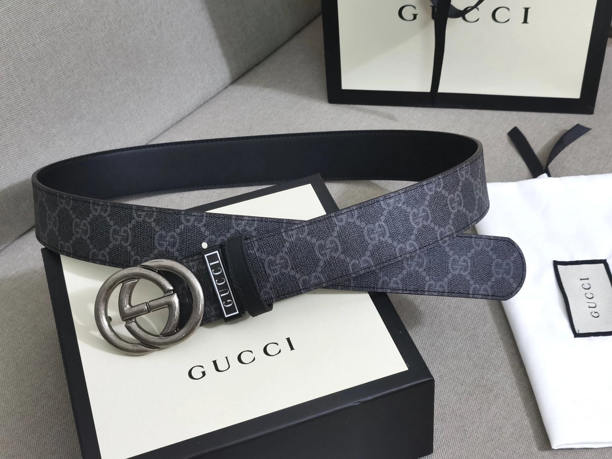 Gucci Signature Belt with Interlocking G Buckle - Hình 3
