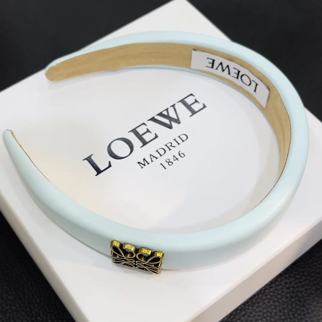 Loewe Light Blue Leather Headband - Hình 3