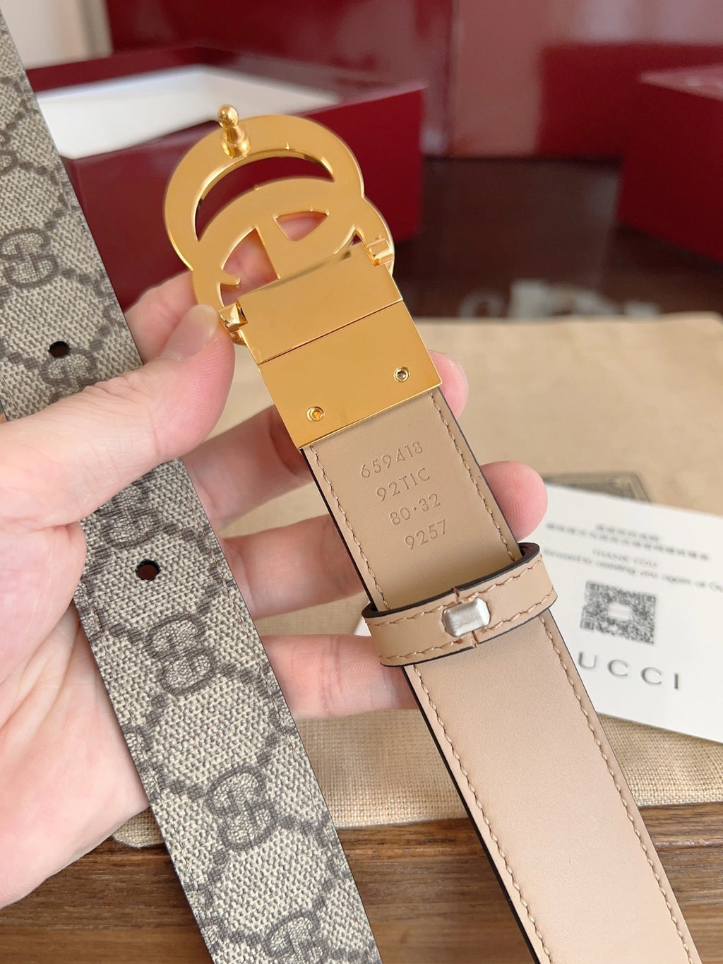 Gucci Premium Quality Belt with GG Buckle - Hình 2